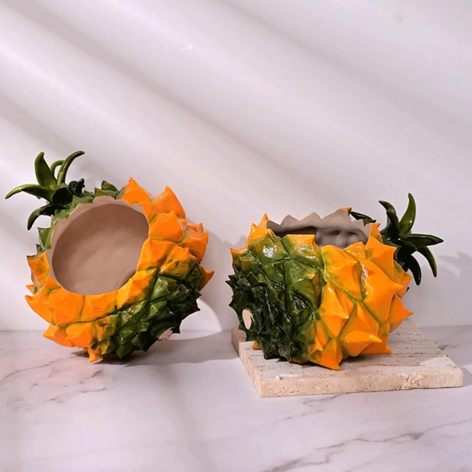 Dekoracyjna, urocza ceramiczna doniczka ananasowa, Jingdezhen, doniczka na ananas, doniczka na sukulenty, nowoczesna doniczka na małe rośliny, taras