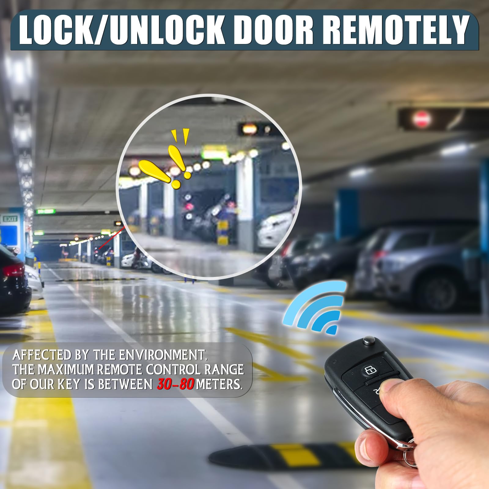 XUKEY Auto Zentralverriegelung Universal Keyless Go Nachrüsten Schlüsselloses Zugangssystem Auto Türschloss Keyless Entry System mit 2 Fernbedienung Kit