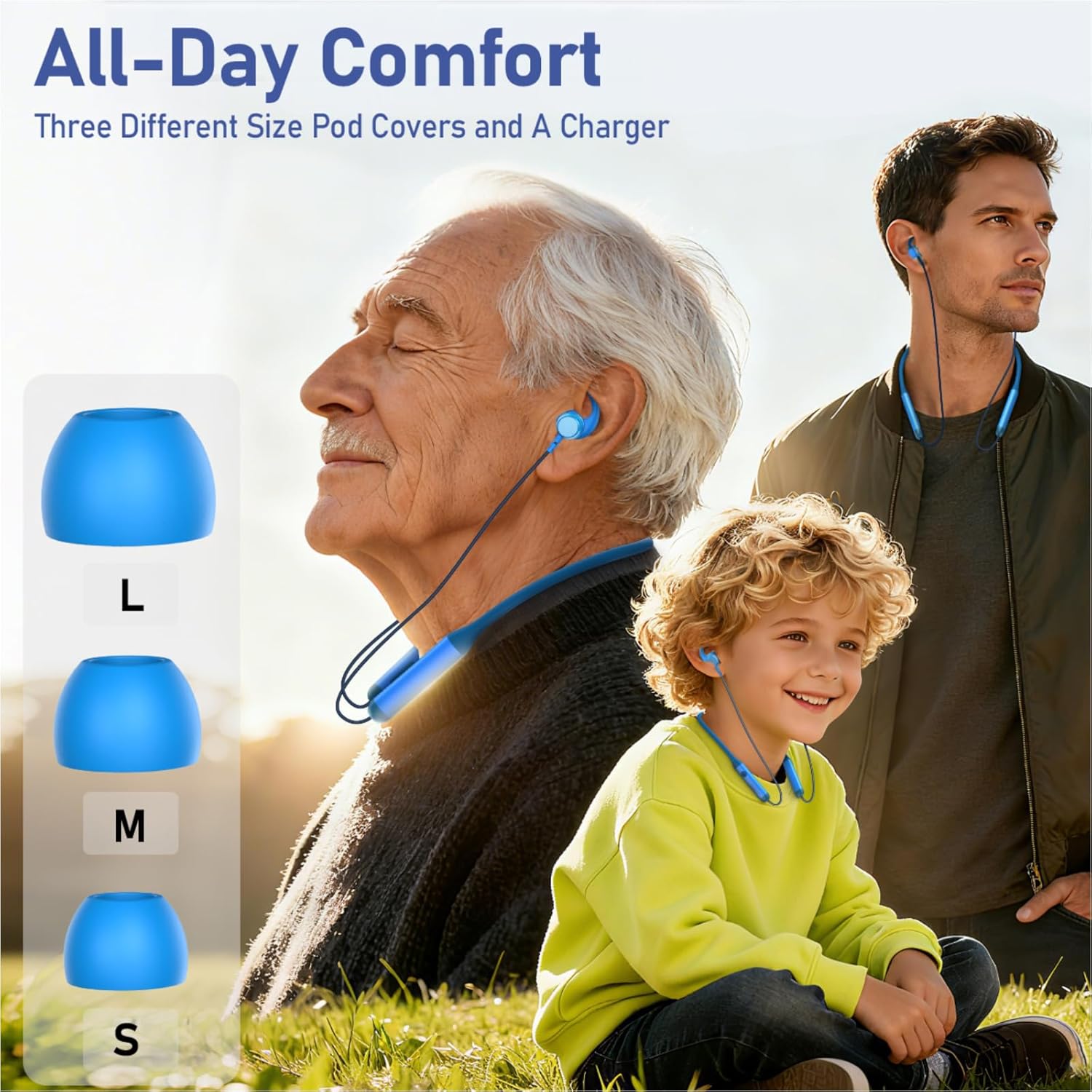 Neckband Bluetooth Headphones Twin Pack｜60H Playtime ×2｜3C Fast Charge｜ENC Call Noise Reduction｜Dual Pairing｜180H Standby｜Perfect for Couples & Sports - Image 3