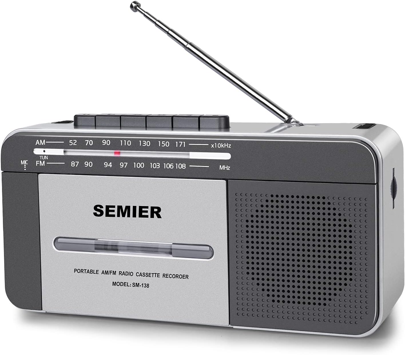 SEMIER Portable Cassette Player/Recorder FM AM Radio, Battery Power or ...
