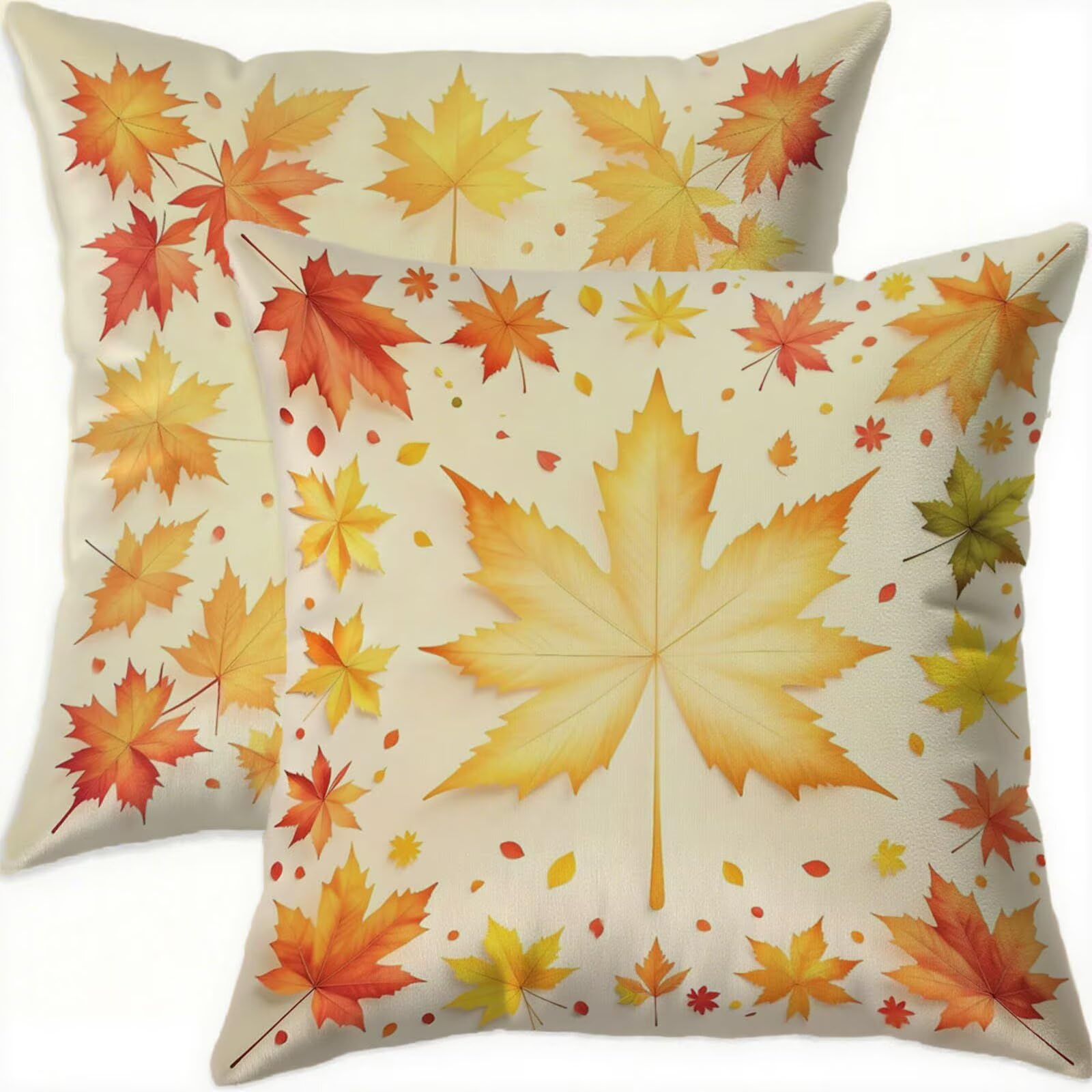 Housse coussin orange 75x75cm imperméable pour décorer le salon et le patio
