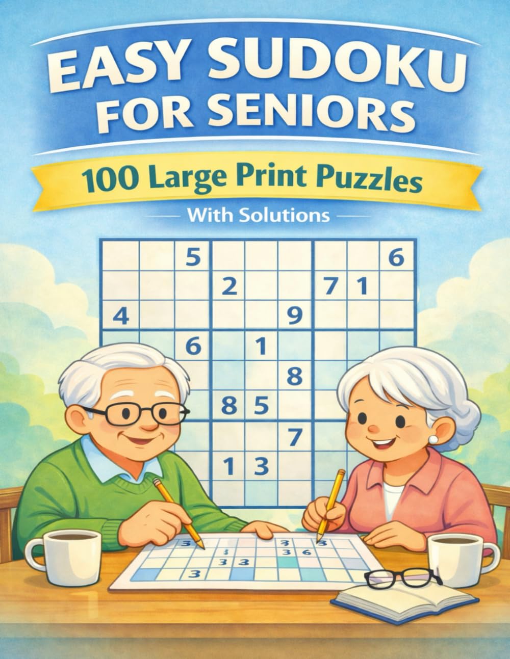 Easy Sudoku for Seniors Large Print: 100 Sudoku Puzzles for Adults with Solutions