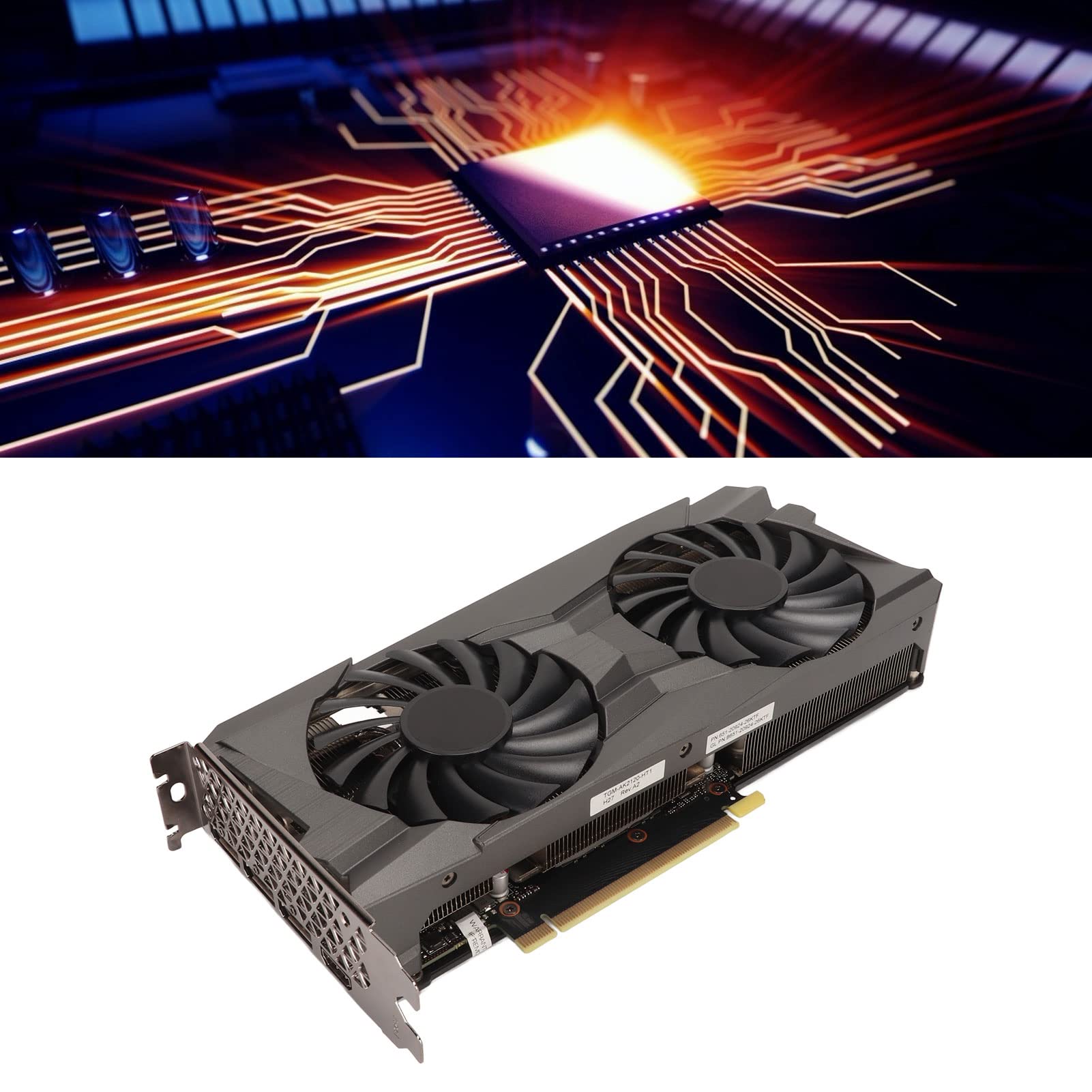 Scheda Grafica RTX 3060Ti, Scheda Grafica GPU da Gioco PCI Express 4.0 PCI Express 4.0 da 8 GB GDDR6 256 Bit, HDMI DPx3 con Doppie Ventole di Raffreddamento per Giochi da Ufficio