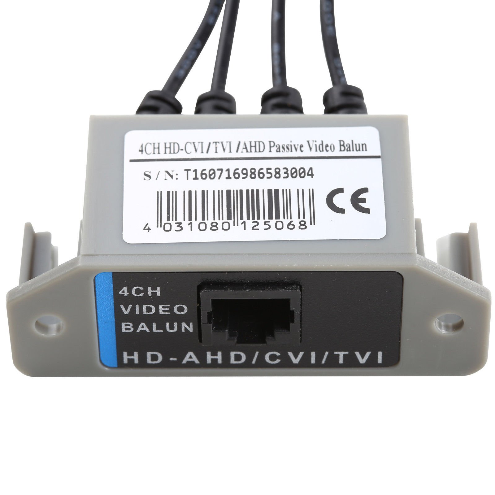 UHPPOTE 4CH HD Passif Vidéo Balun Emetteur - Récepteur BNC vers RJ45 CCTV par Paire Torsadée