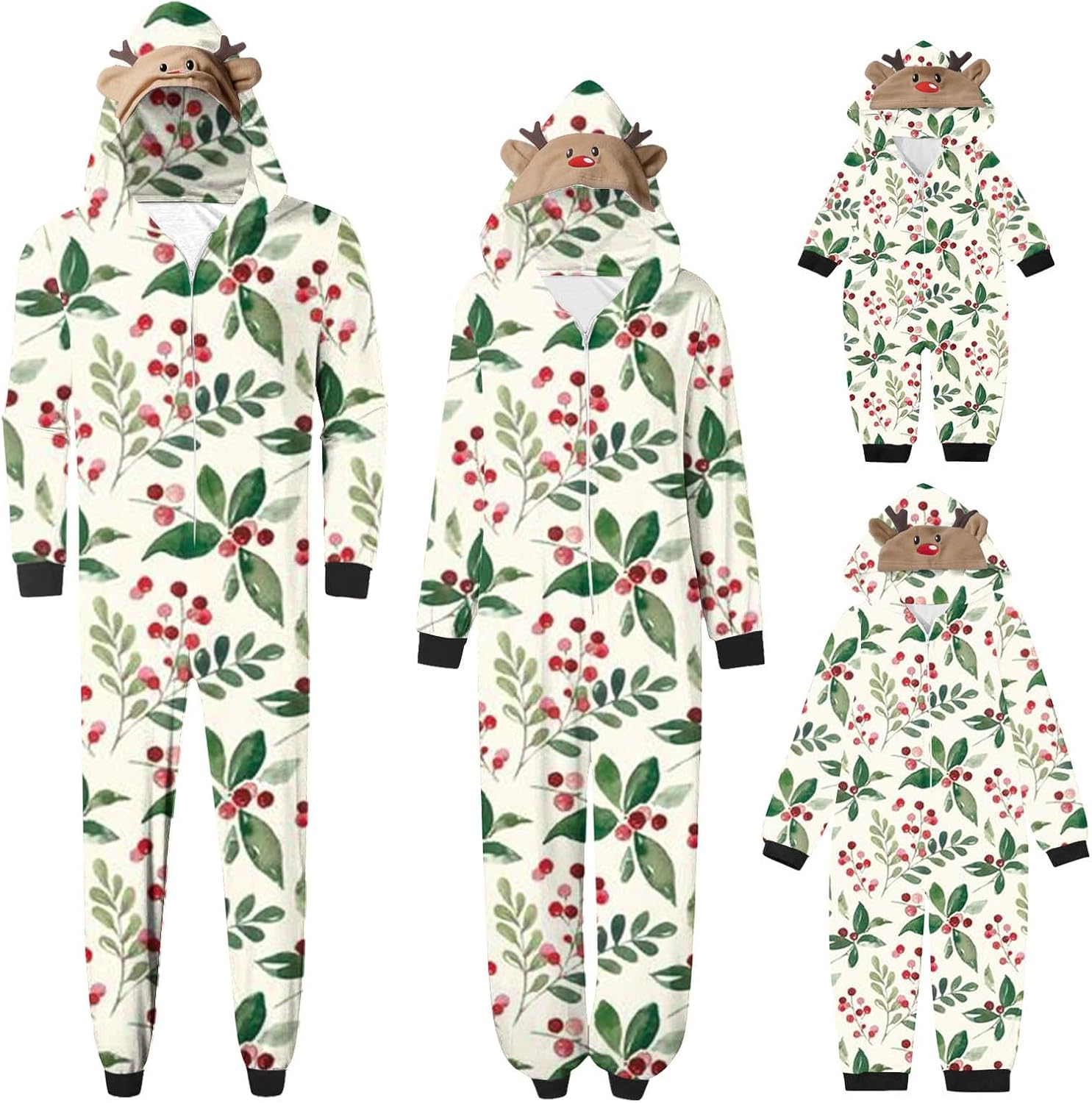 VBTAPA Family Christmas Pjs Matching Sets,Soft Reindeer