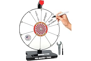 12 Inch White Prize Wheel for Prizes with Stand
