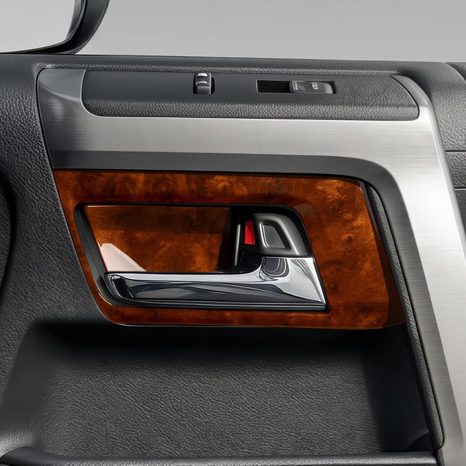8PCS Car Door Handle Cover Wood Grain Decal Trim Sticker Compatible with Toyota 4Runner 2010 2011 2012 2013 2014 2015 2016 2017 2018 2019 2020 2021 2022 2023 2024 Interior Accessories