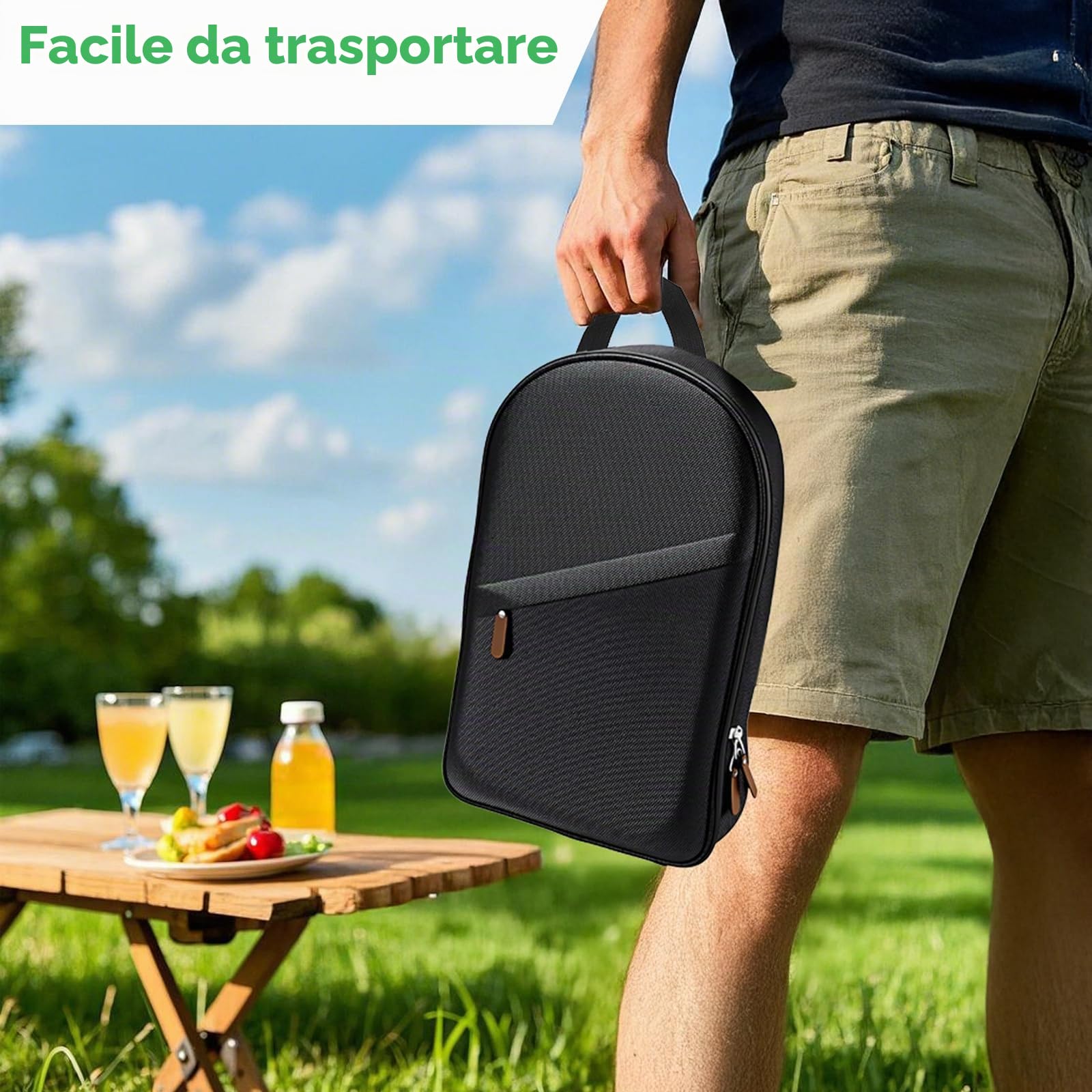 Accessori Cucina da Campeggio 27Pcs, Utensili da Cucina per il Campeggio con Borsa Portaoggetti, Gadget Outdoor, Portatile Cucina da Campeggio Rv Set per viaggi, Picnic, Camper, Feste