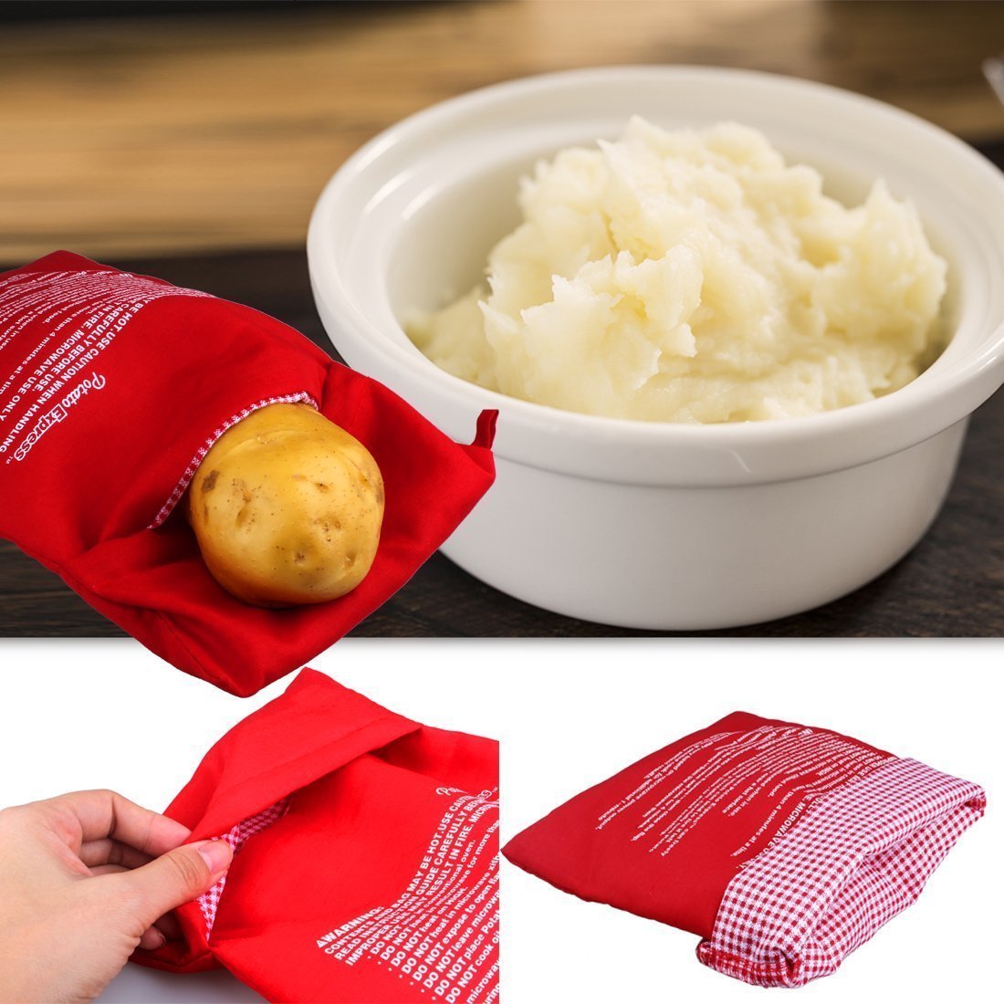 Pocketman Microwave Potato Cooker Bag – Fast 4 Minutes, Washable & Eco-Friendly