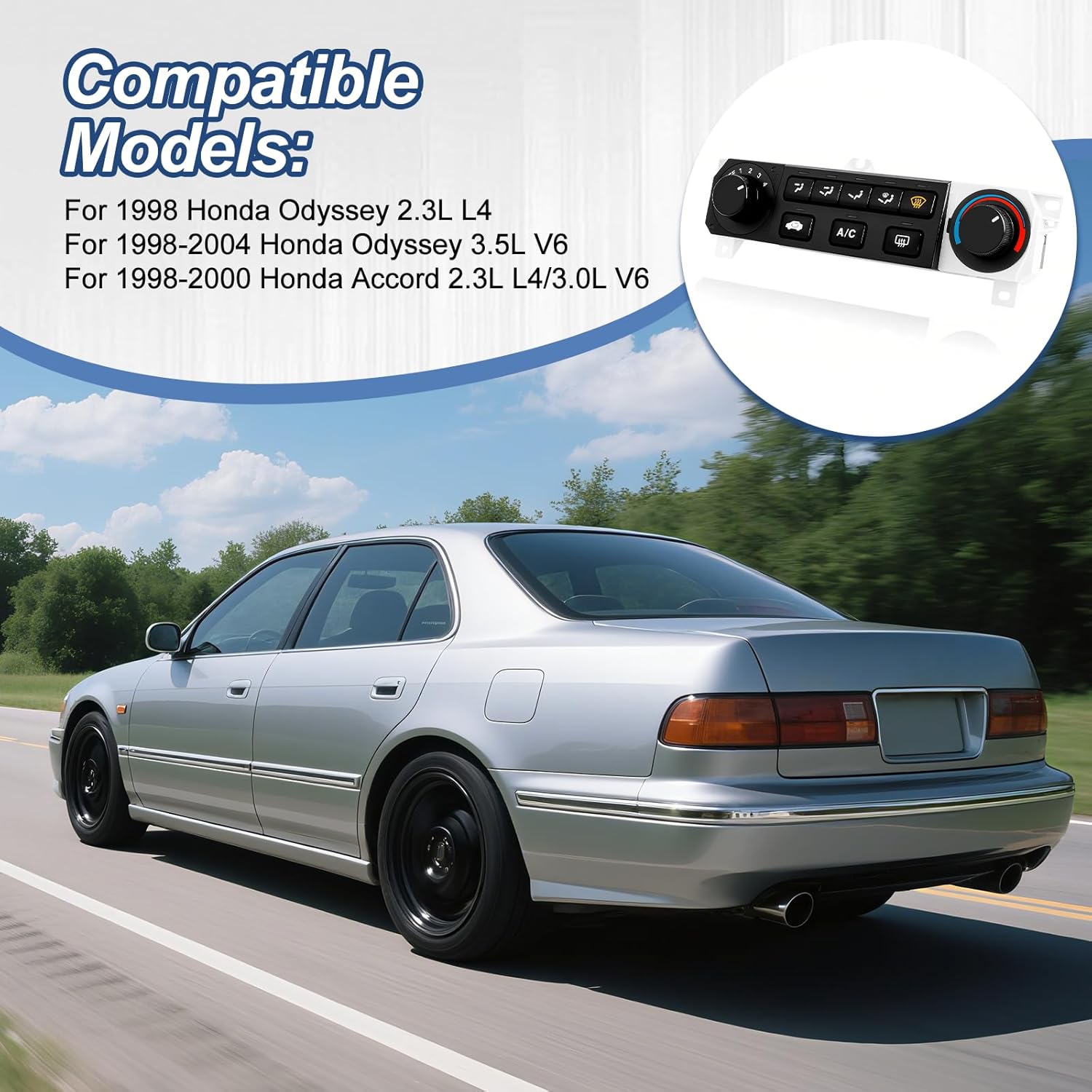 79600-S84-A01ZA Heater Climate Control Panel Module Compatible with 1998-2000 Honda Accord Compatible with 1998-2004 Honda Odyssey, A/C Heater Air Conditioning Panel Unit | Replaces #599-268