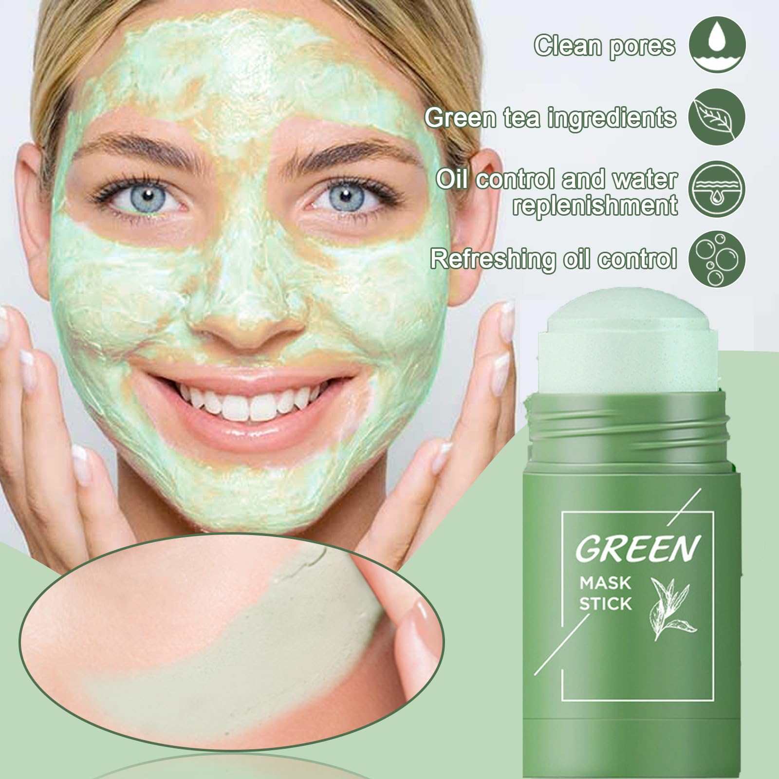 Amazon.com : Juxek Green Tea Mask Stick, Green Tea Deep Cleanse