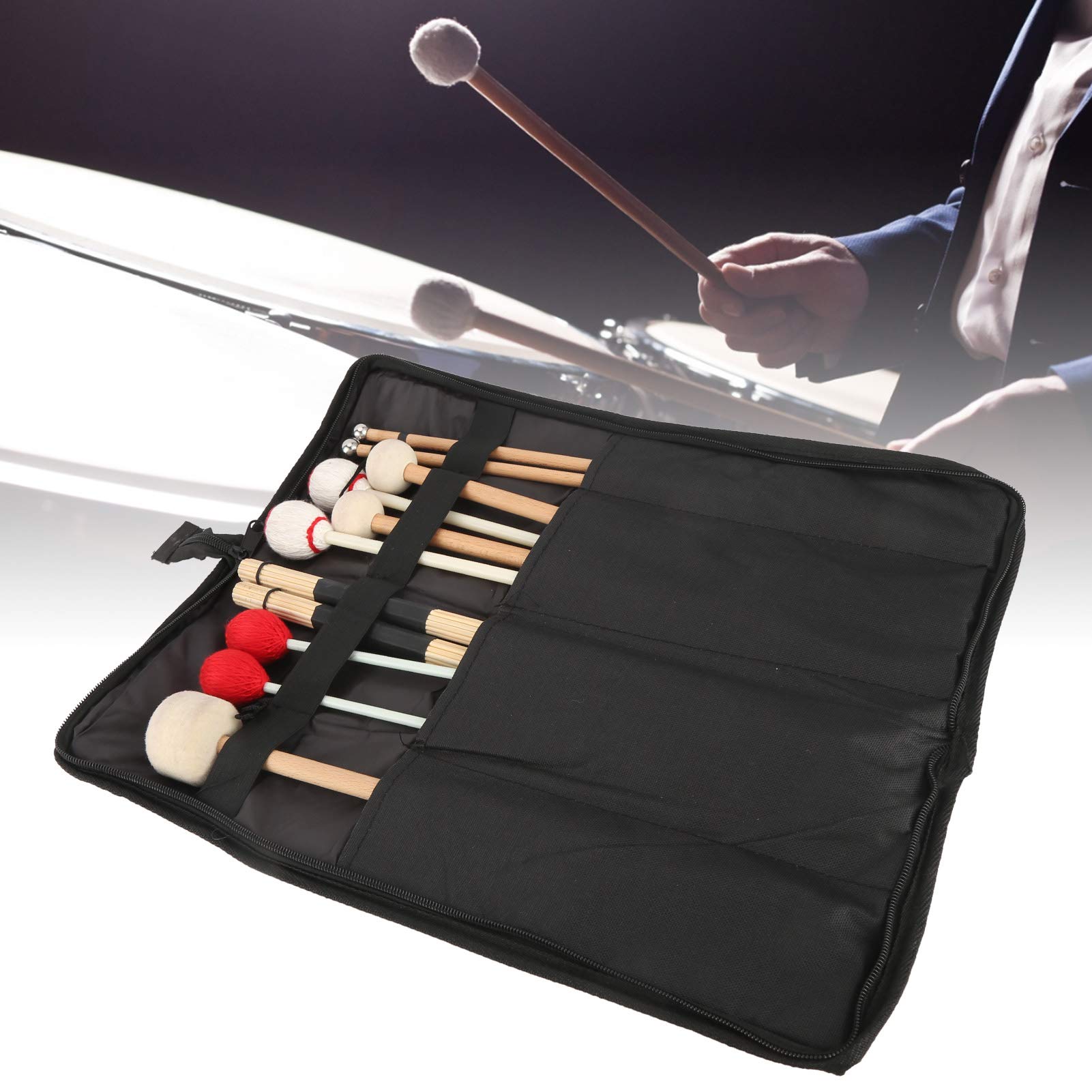 11 piezas de baquetas de madera clásicas, juego de baquetas antideslizantes profesionales para entrenamiento de rendimiento para músicos profesionales