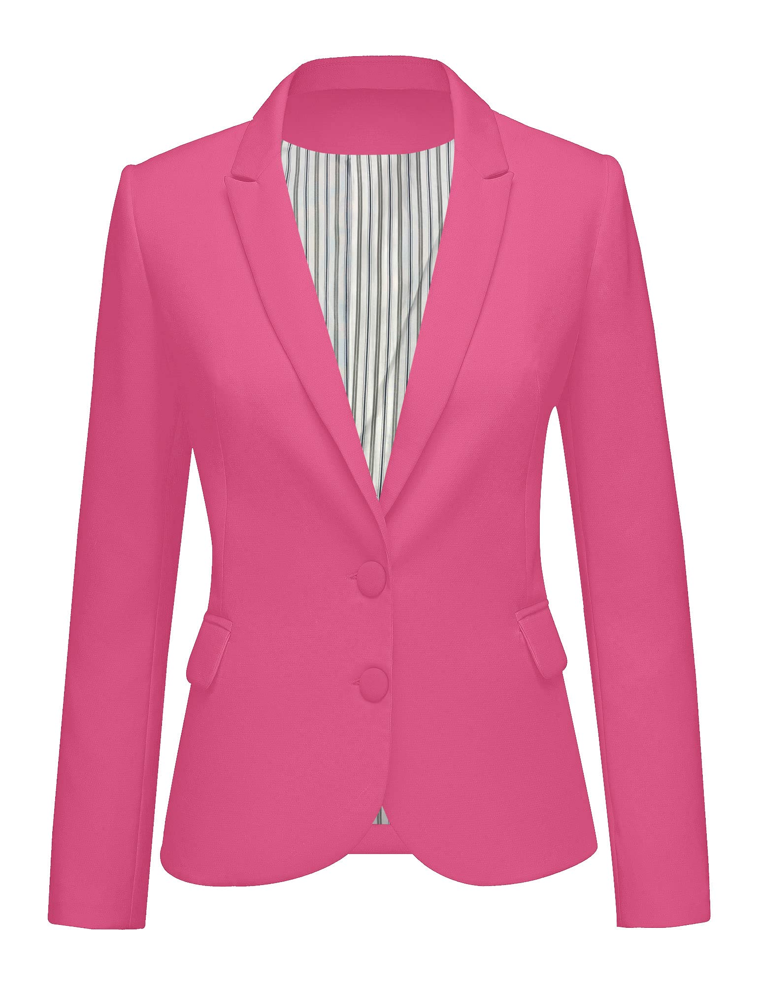 LookbookStoreWomens Notched Lapel Pockets Button Work Office Blazer Jacket Suit