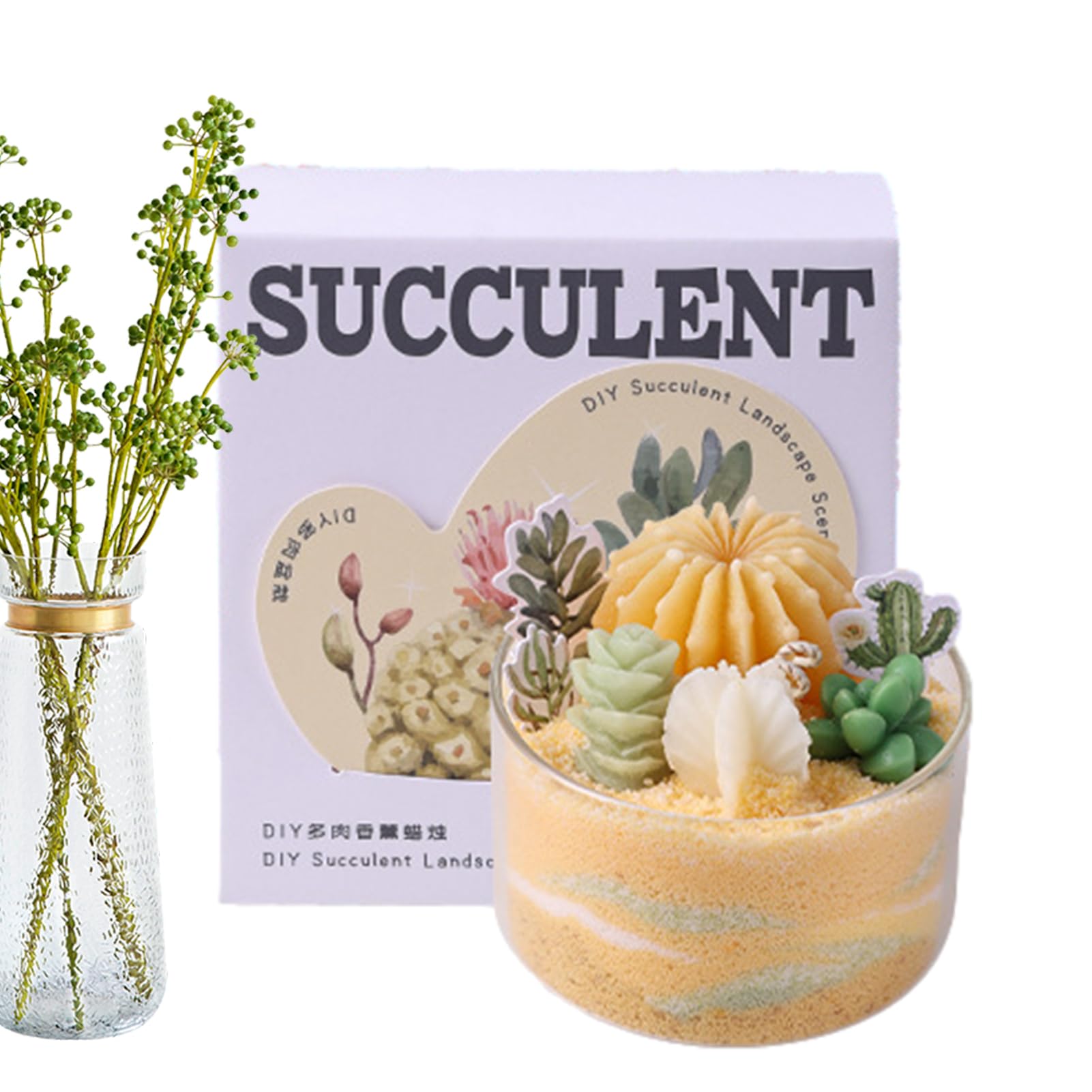 Ensemble complet de bougies végétales délicates pour ambiance cocooning maison