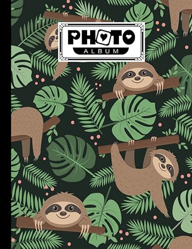 Photo Album: Large Photo Albums with Writing Space Memo, Extra Large Capacity Picture Album | Premium Sloth Cover by Magdalena Seiler