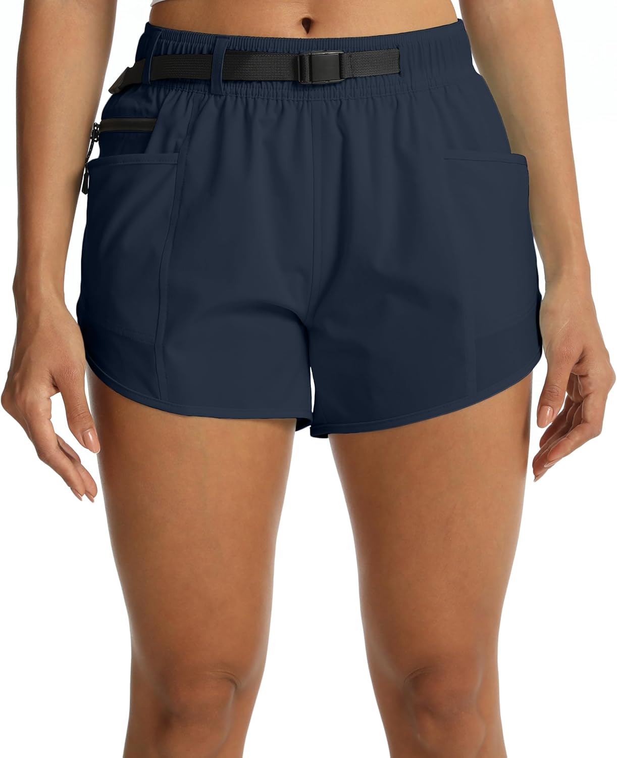 Women’s Hiking Shorts with Pockets Lightweight Stretch Workout Shorts for Outdoor Travel Camping