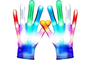 LED Flashing Gloves for Kids Age 6-15