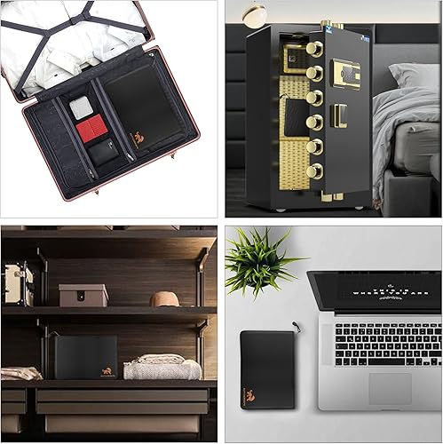 Miniatura 8 de AUTIGERSAFE Bolsa ignífuga de 14.96 x 9.45 pulgadas, bolsa ignífuga para documentos de información del hogar, bolsa ignífuga para archivos,