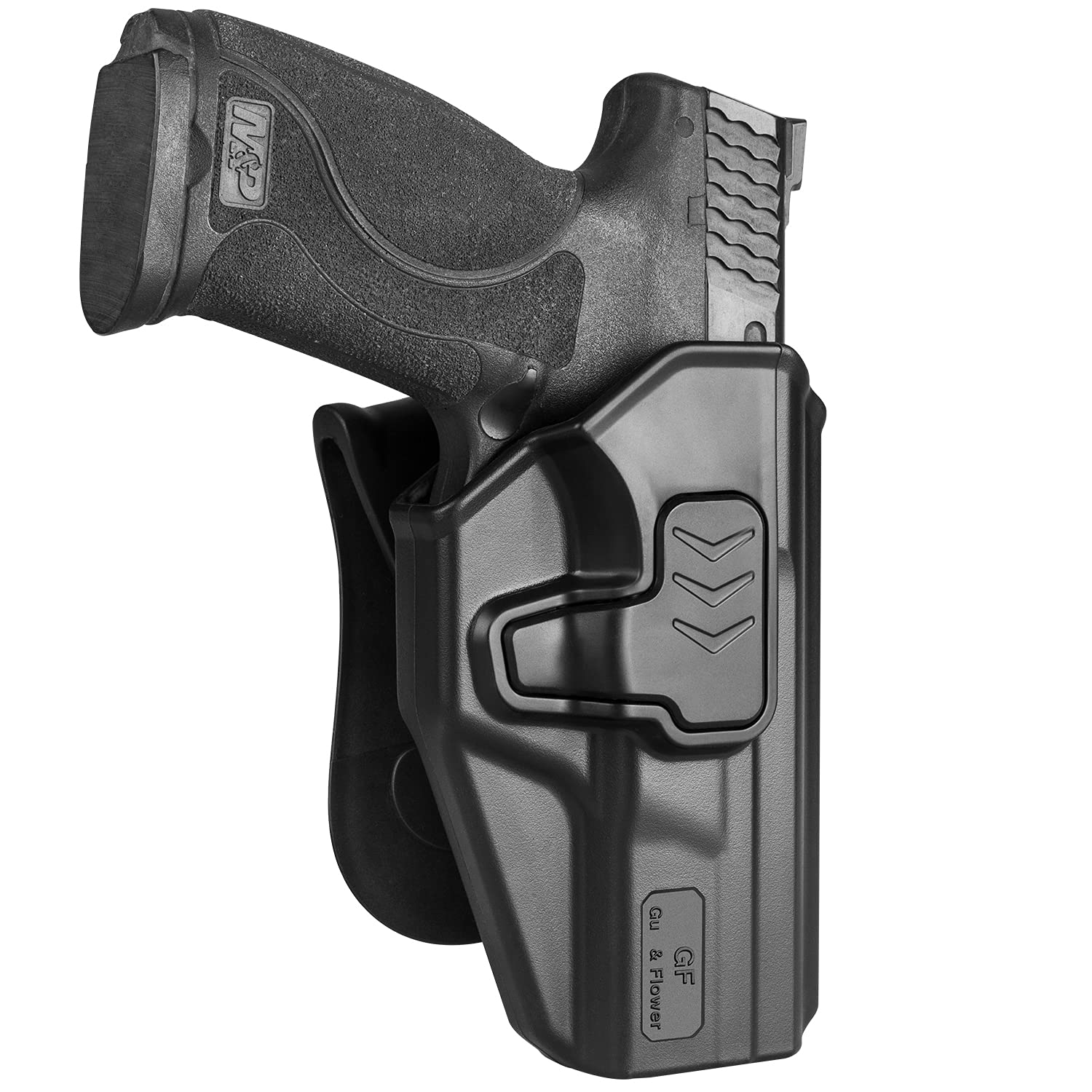 M&P 9MM OWB Holster for S&W M&P 9MM/.40 M2.0 Full Size 4.25'' and Compact 4'' 3.6'' - Soft Silicon Paddle, 360 Degrees Adjustable, Open/Outside Carry - Right Hand