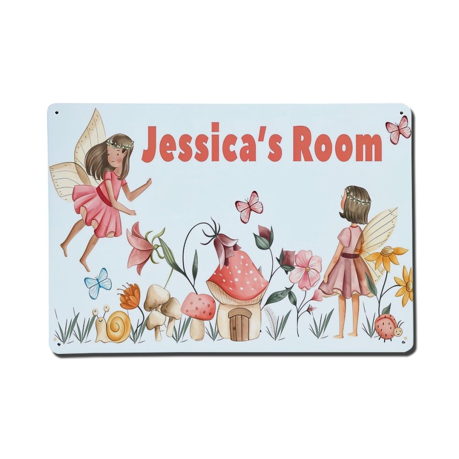 Nestemfo Vintage Jessica S Room Fairy Garden Tin Sign Metal Sign, Living Room,Bar, Home, Bedroom Wall Decor,Retro Metal Poster 8X12 Inches
