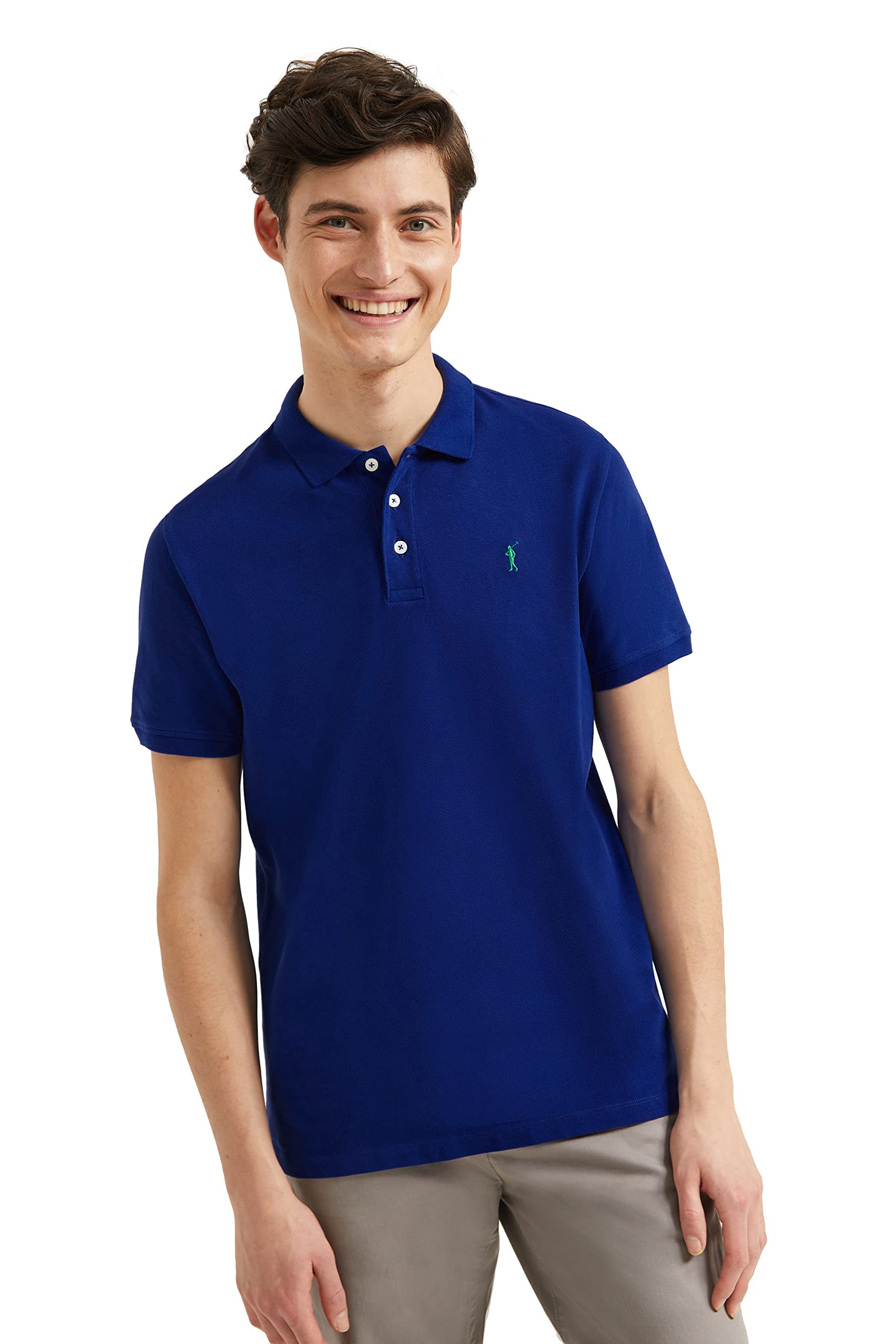 Polo Club Polo Manga Corta 100% Algodón - Logo Bordado de Hombre