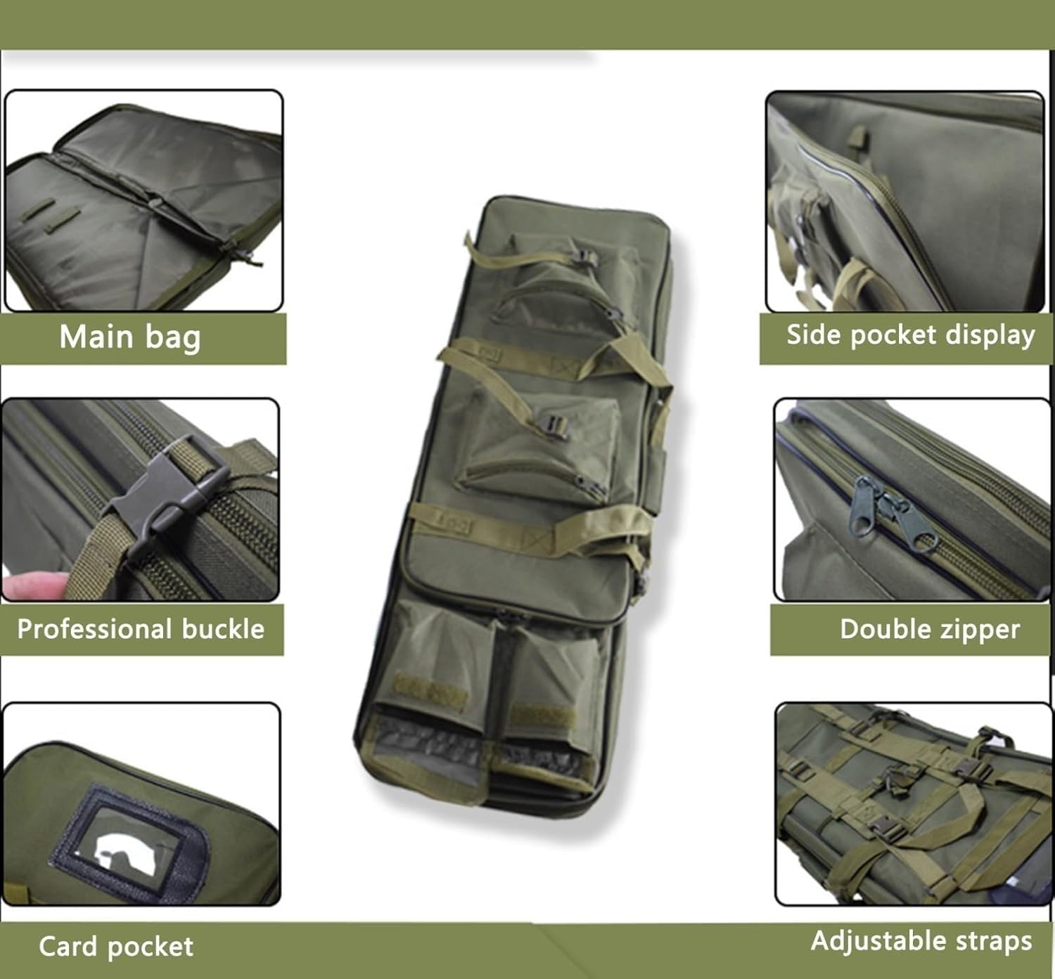 Range Bag, Angeltasche, Taktische Waffentasche Für Langwaffen, Weich Gepolsterter Gewehrkoffer, 5 Zubehör Beutel Zum Schießen Wargame-Jagd, Militär Tasche, Einsatztasche Polizei B,32in/81cm