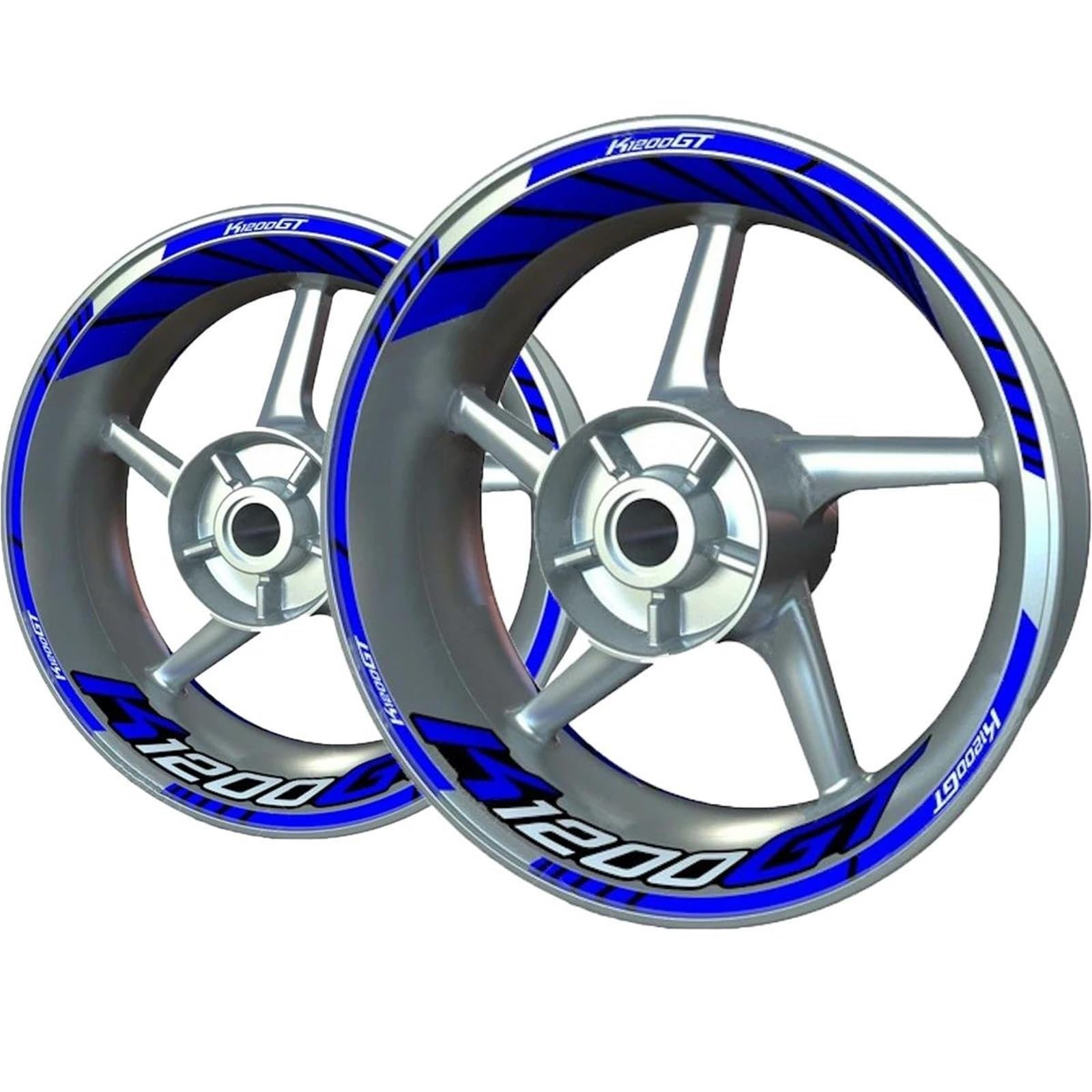 Motorrad-Radnabenaufkleber Motorrad-Felgenaufkleber Für K1200GT K 1200GT K 1200 GT Felgenaufkleber Felgenaufkleber Radnabenaufkleber Felgenrandaufkleber(Blau)