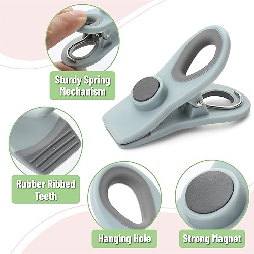 Vista 35 de Mr. Pen - Clips magnéticos para chips, paquete de 6, clips de chip gris, clips para bolsas, clips de alimentos, clips para bolsas para alimentos