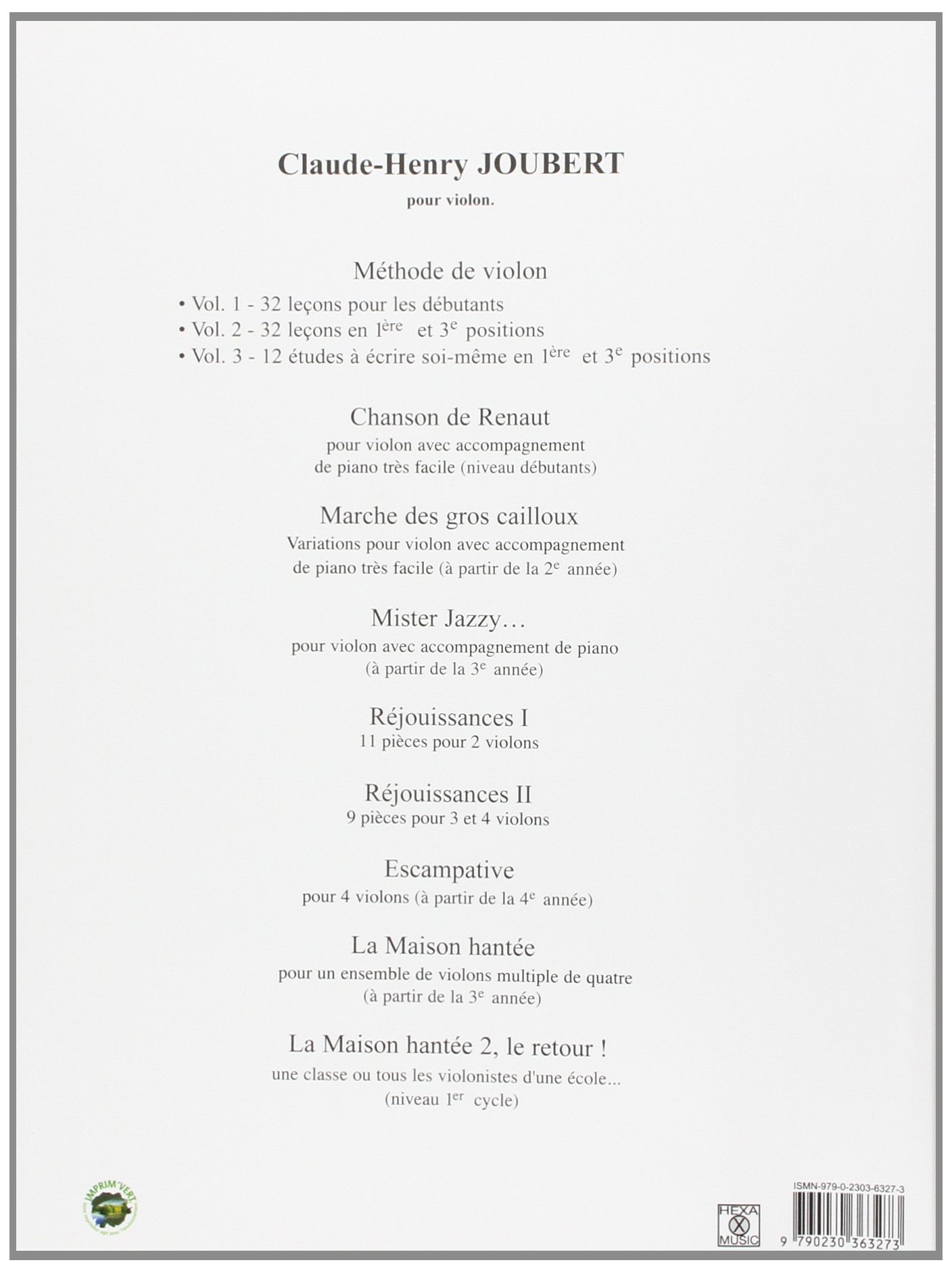 Méthode de violon volume 1 : 32 Leçons pour les débutants