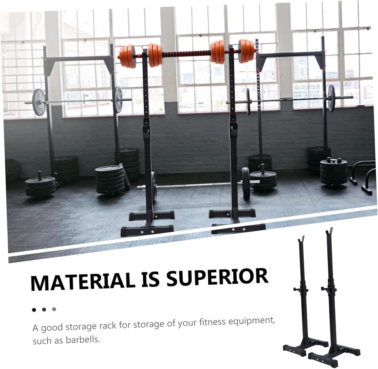 Squat Rack Safety Bars Squat Rack for Home Gym Full Accessory Barbell Stand Steel Tube Double Steel Tube Shelf