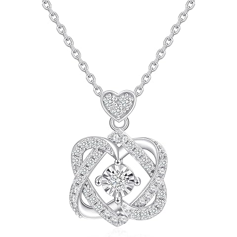 Sterling Silver Lab Grown Diamond Halo Pendant Necklace, Chain Included,ideal gift ...