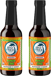 Big Tree Farms Organic Coco Aminos - Liquid Coconut Aminos, Soy-Free Sauce, Low Sodium, Soy Alternative, Gluten Free, Kosher, Marinade & Sauce, Non-GMO - Ponzu, 10 Fl Oz (Pack of 2)