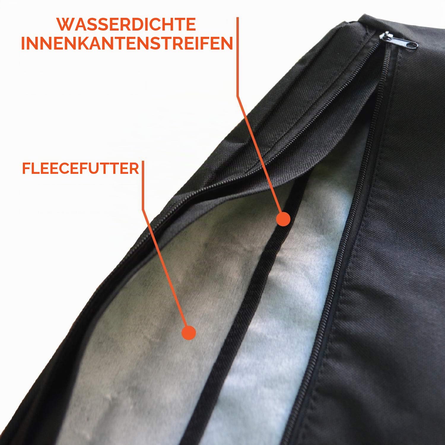 Outdoor-TV-Abdeckung 80-85 Zoll – mit Reißverschluss, wetterfest, wasserdicht, 360-Grad-Schutz, weiche, kratzfeste Innenseite, Schwarz