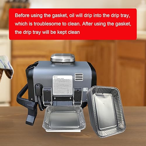 Miniatura 6 de Paquete de 40 bandejas de goteo de aluminio para Ninja OG701 Woodfire bandeja de grasa para parrilla al aire libre, bandeja de goteo, también