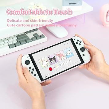 Kuitmor Protective Shell for Switch OLED, Dockable Integrated Hard Cover Skin Compatible with Switch OLED and Joystick - KLM