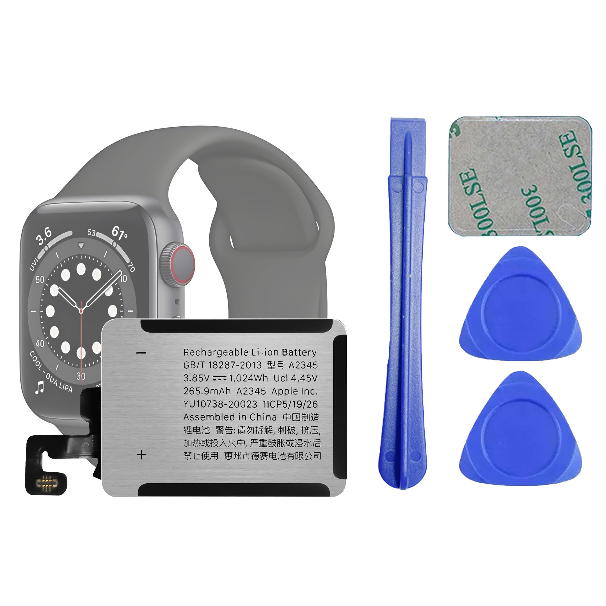 SwarKing Batteria Per IWatch Series 6 40mm – Modelli A2291, A2293, A2375, A2345 Con Kit Di Strumenti Incluso - 6