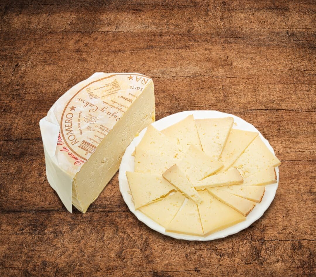 Queso de Oveja y Cabra Curado – Leche Cruda, Aceite Oliva en pasta – Fuerte y Picante – Media Pieza 1,4kg – Auténtico Ocaña | curación 5-12m, Toledo, regalo gourmet, añejo, sin pasteurizar