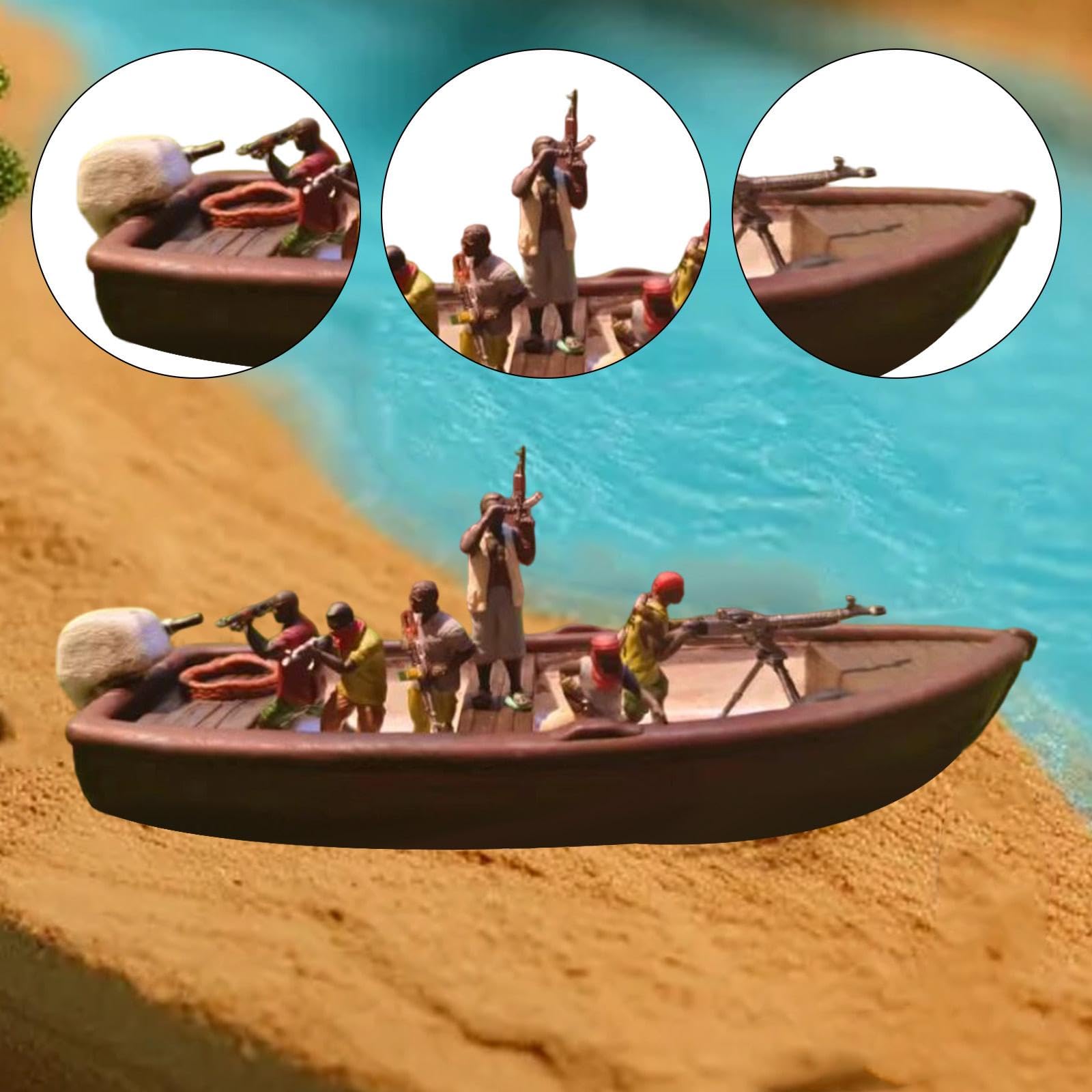 Set De Miniaturas 1/64 para Juegos De rol,con Barco
