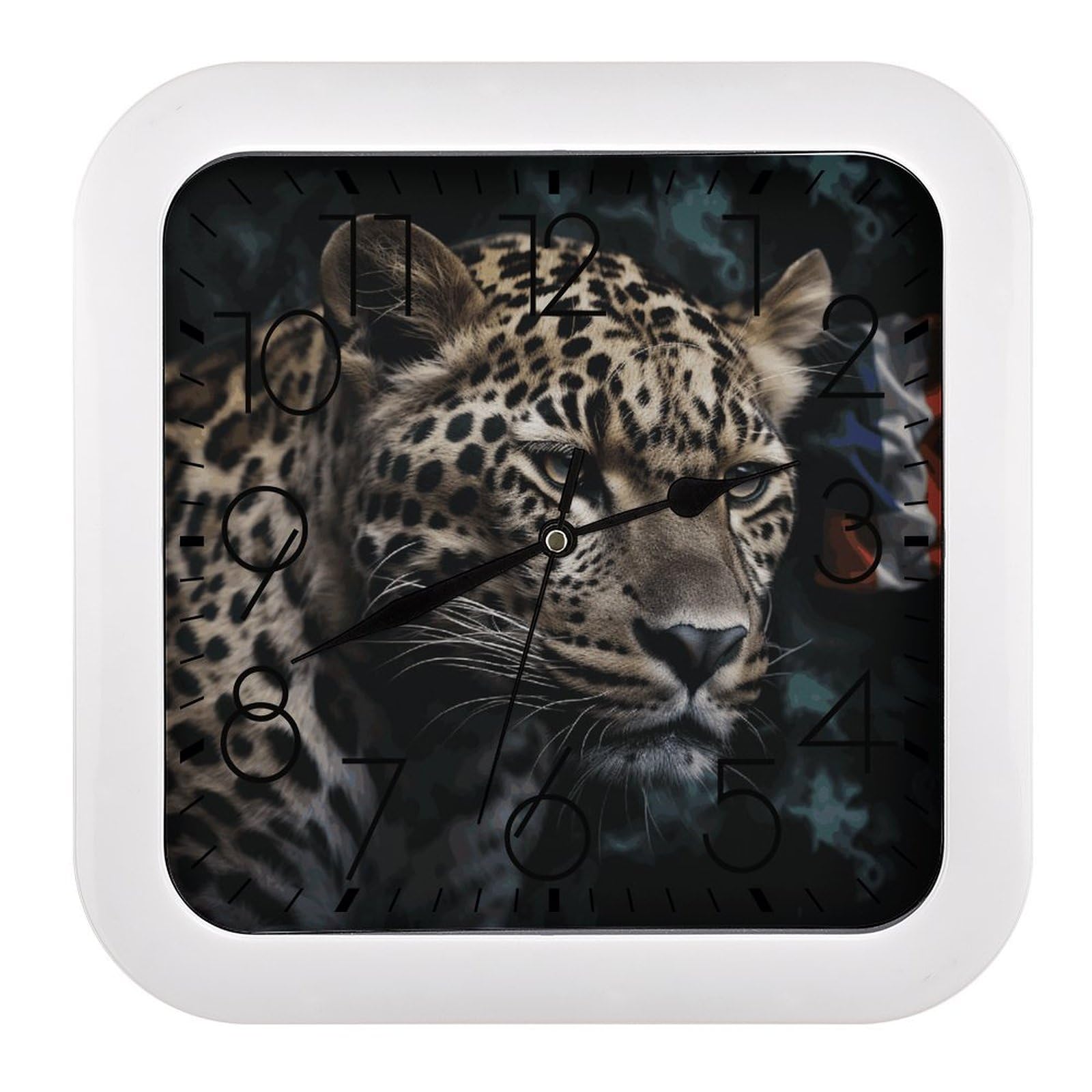 Horloge murale motif léopard carrée pour rythmer vos journées