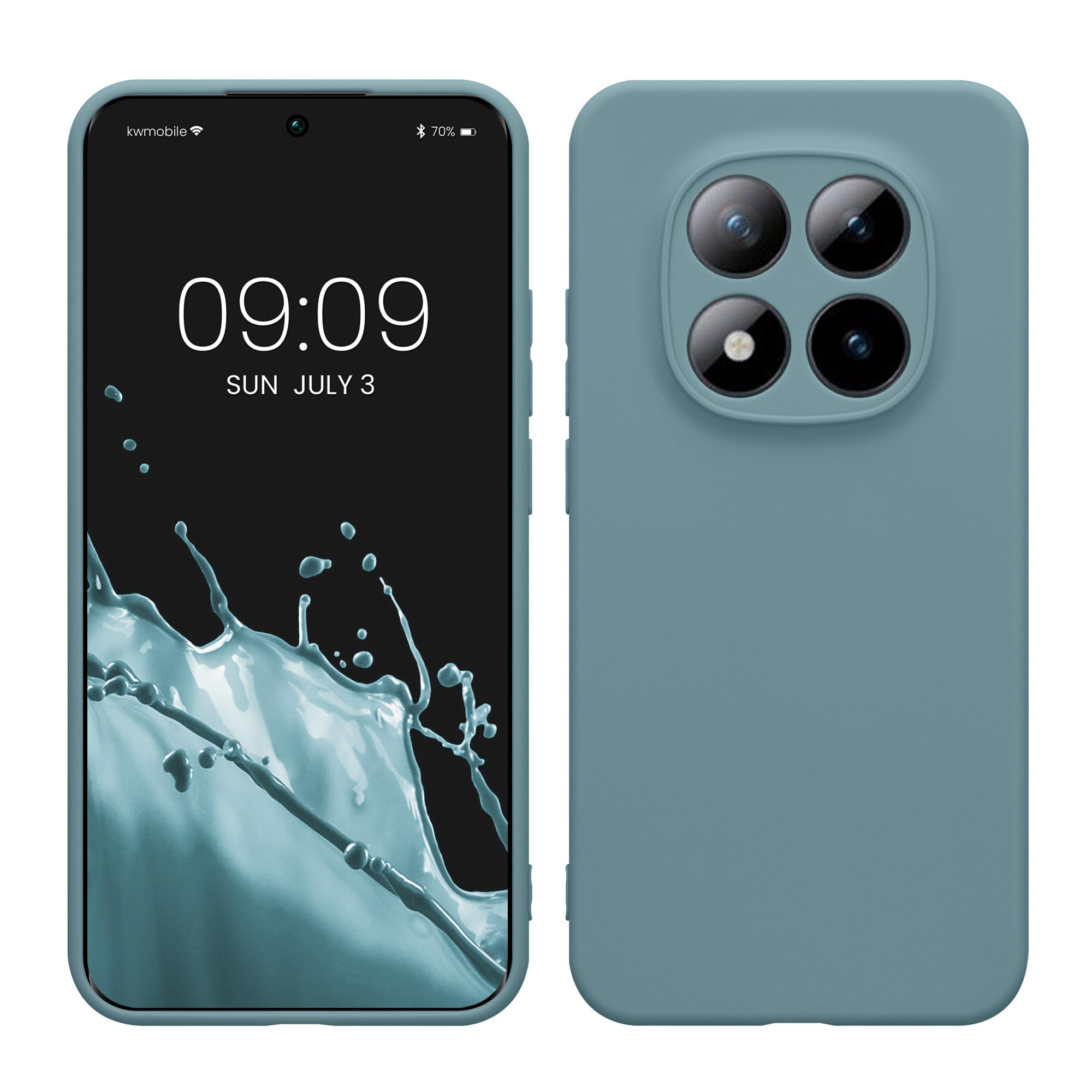 kwmobile Carcasa Compatible con Xiaomi Redmi Note 14 Pro 5G / Poco X7 Funda - Funda Ultrafina de TPU con Bordes elevados - Lavanda Metalizado — view 382