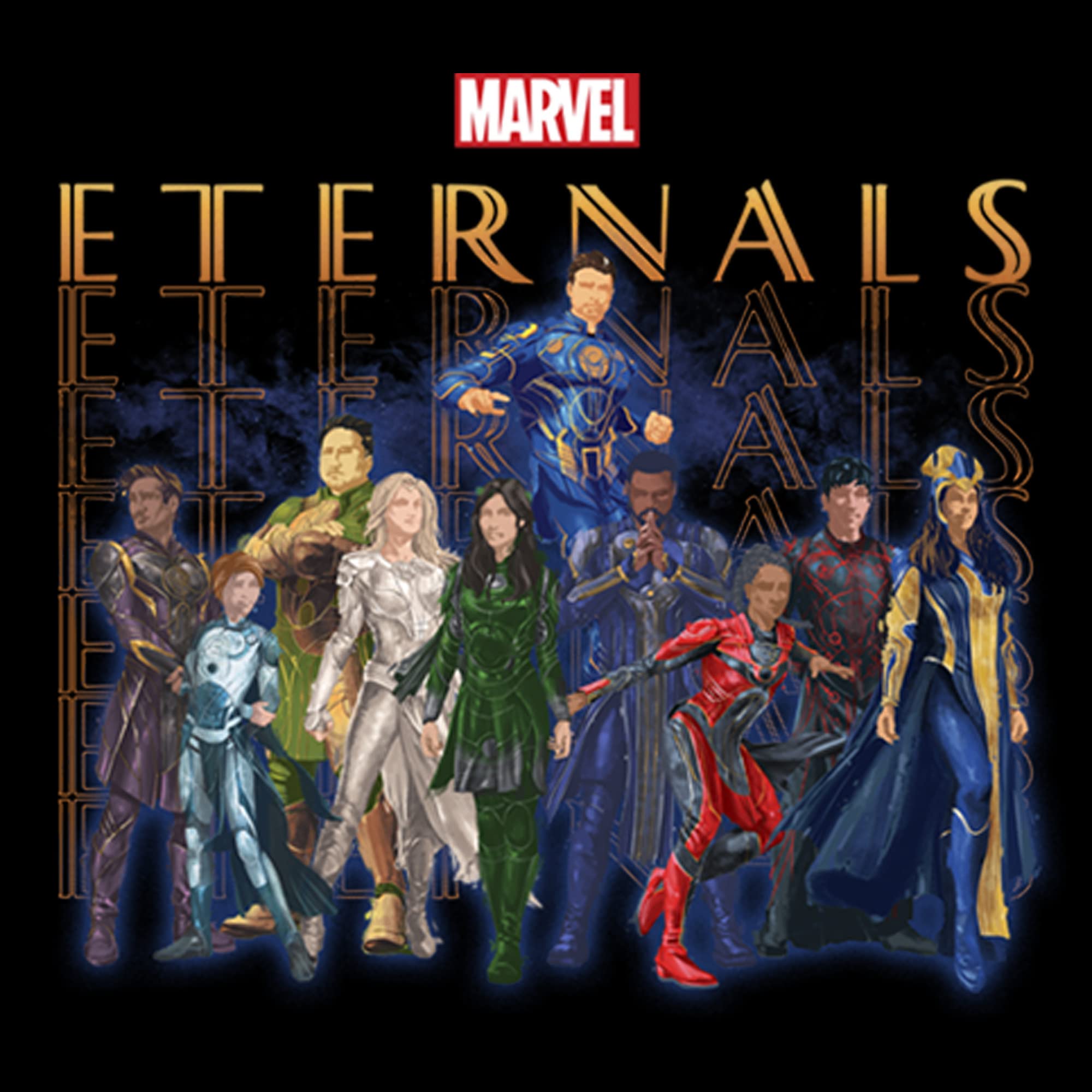 Marvel Eternals chłopięca bluza z kapturem, czarna, S, czarny, S