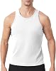 Mens Tank Top Cotton Sleeveless Fitness Bottoming Shirt Quick-Drying Exercise Running Vest