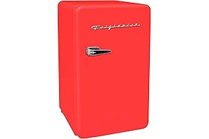 FRIGIDAIRE 3.2 Cu. Ft. Red Retro Compact Rounded Corner Premium Mini Fridge