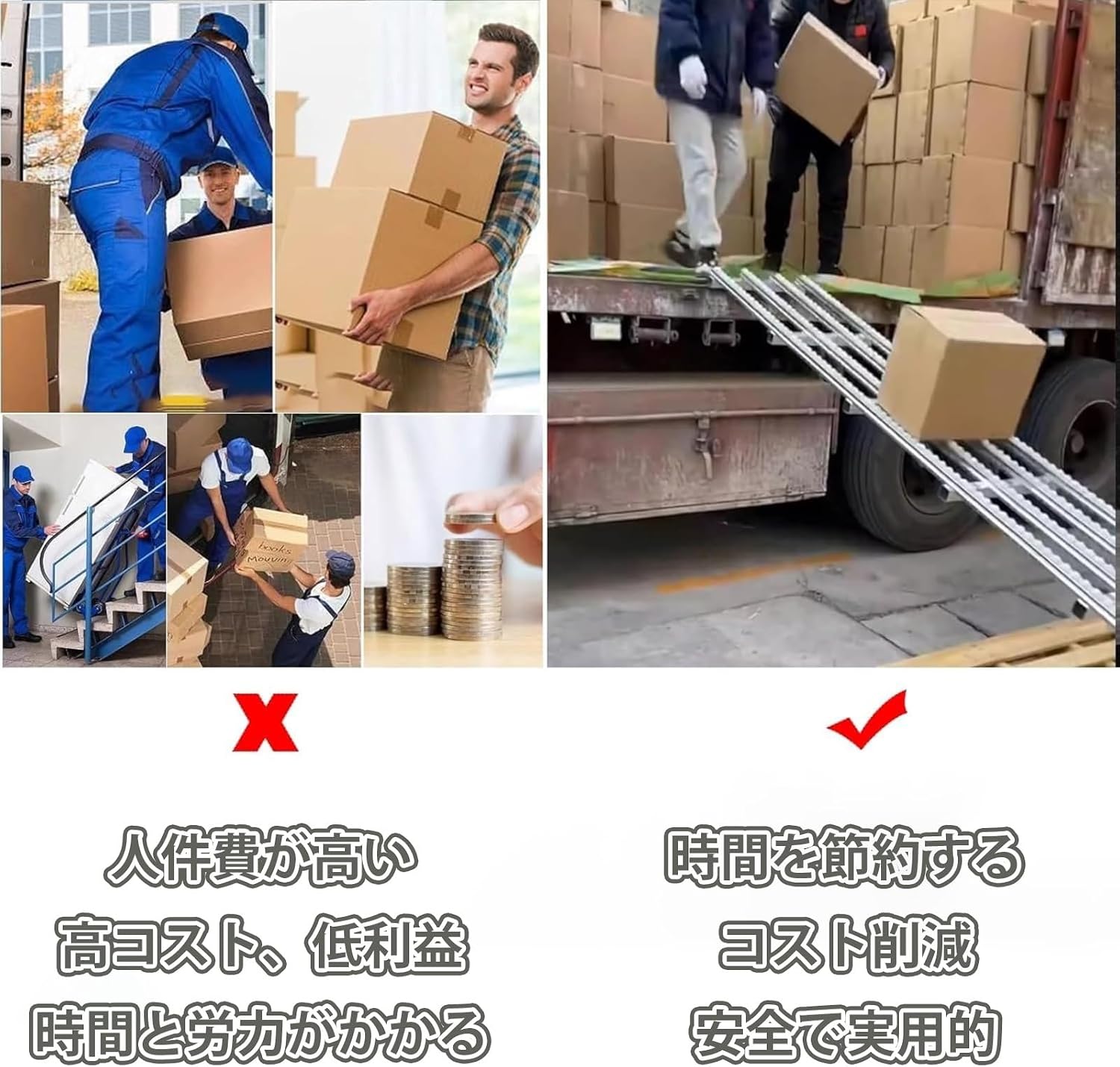 軽量重力コンベア 重力コンベア 荷役滑り台 重力コンベア輸送機 重力式 コンベア 【横型】 無動力ローラーコンベアスライド 倉庫