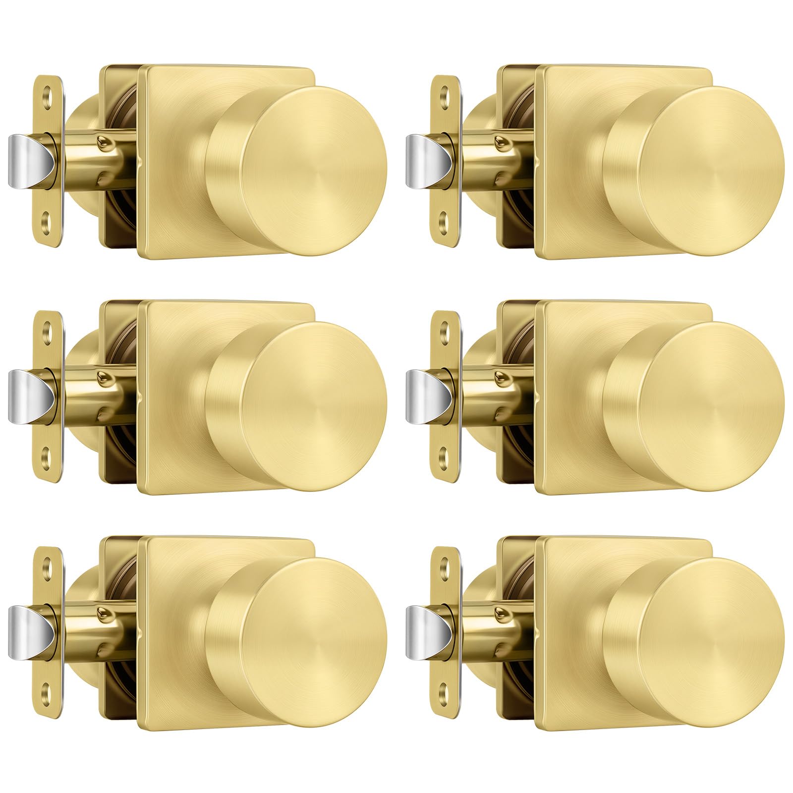 Haidms Matte Black Door Knobs - 6 Pack -15