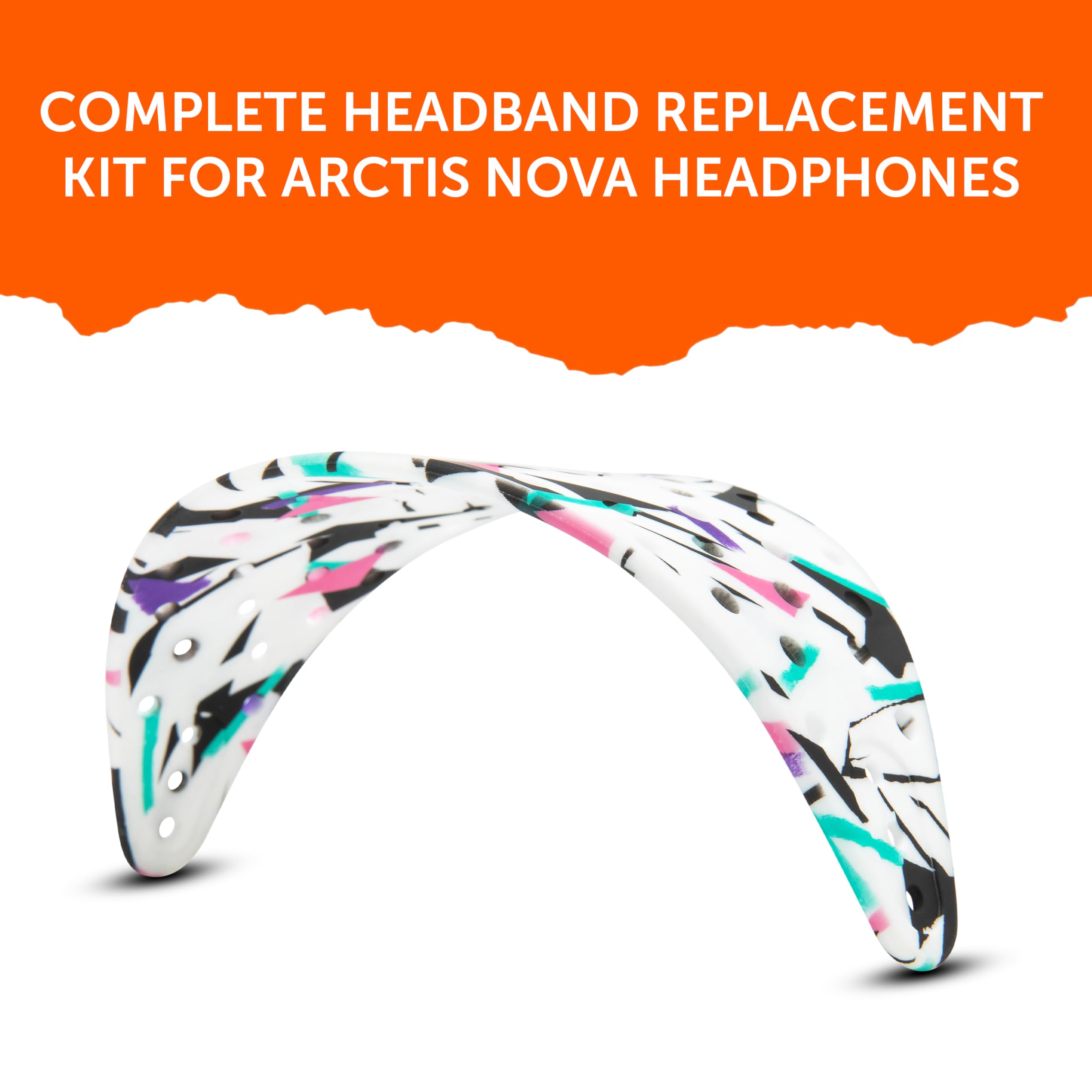 WC Modkit Arctis Nova 7 – Almohadillas de Gel, Diadema Ancha y Placas Laterales compatibles con Arctis Nova 7, 5, Pro Wired y más, Fabricados por Wicked Cushions | 90's White