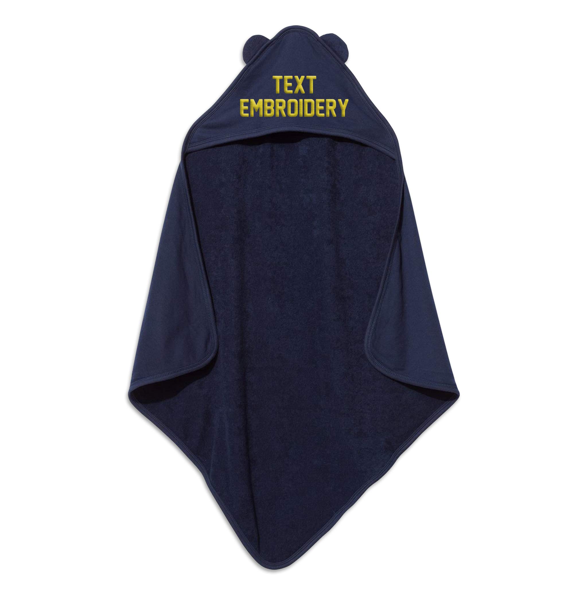 TEEAMORE Custom Hooded Baby Bath Towel with Ears Personalized Embroidered Monogram Unisex Toddler Infant Towel