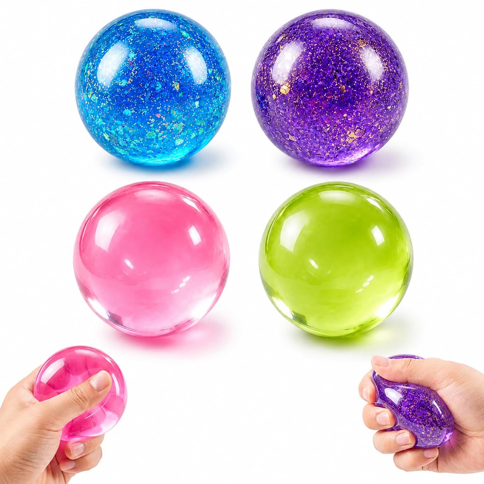 4pcs Coconut Oil Squishy, Coconut Oil Stress Ball, Coconut Oil Set