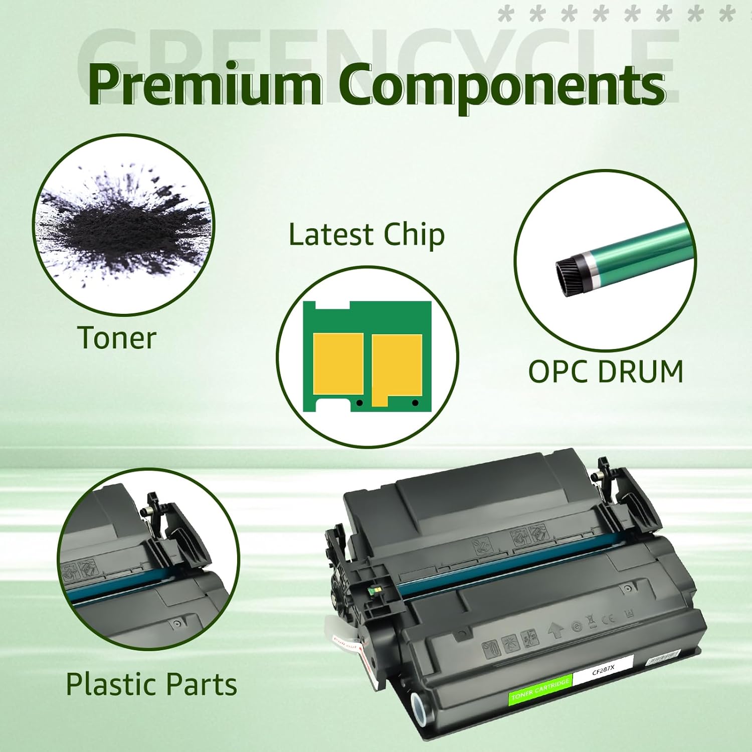 greencycle CF287X 87X Compatible Black Toner Cartridge Replacement for HP 87X 87A CF287X CF287A for HP LaserJet Enterprise M506 M506dn M506n Pro M501 M501dn M506 M506x M527 M527dn Printer Ink 2-Pack