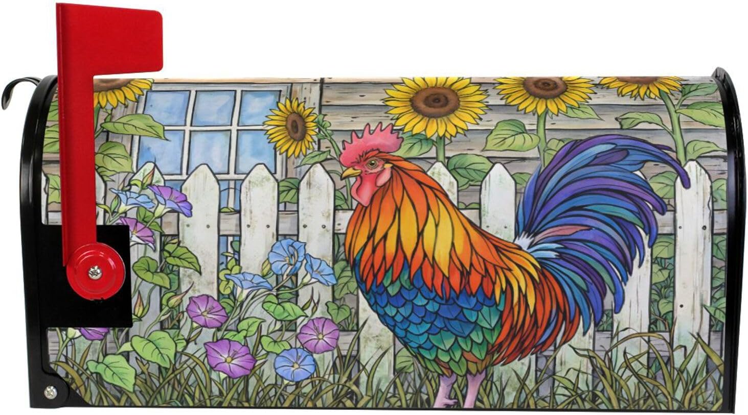 ALAZA Rooster Chicken in Barnyard Magnetic Mailbox Cover MailWraps Garden Yard Home Decor for Outside Oversized-25.5" x20.8"…